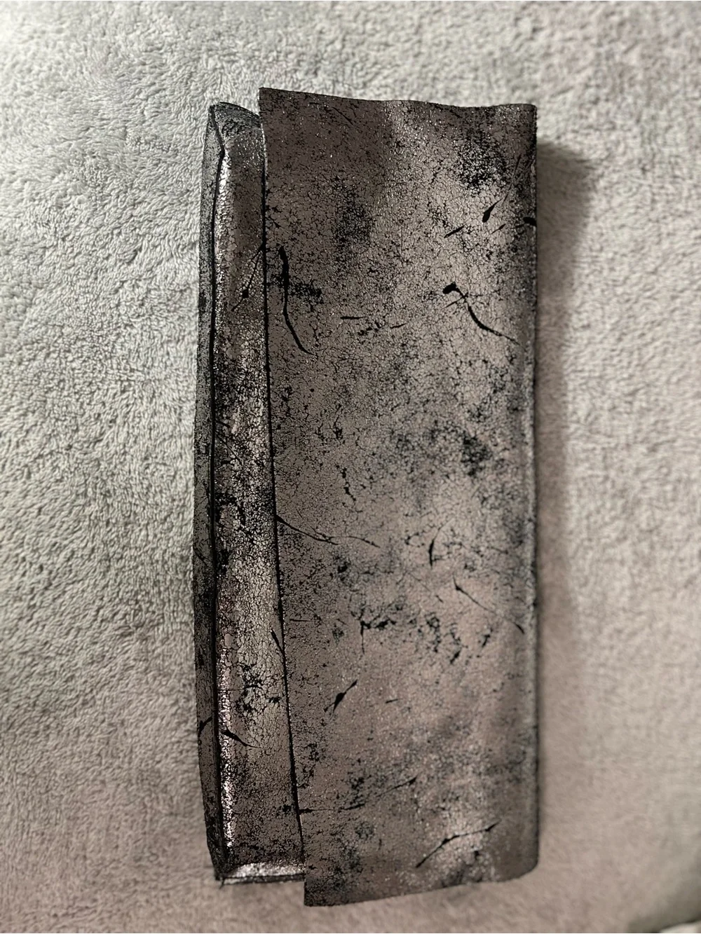 Eileen Fisher Metallic Silver-Black Messenger Bag